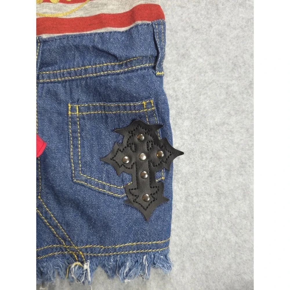 Bret Michaels Dog Dress Size Large Rock Hoodie Denim Bandana NWT